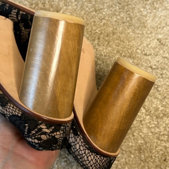 Rachel Comey Black Lace Vermillion Western Concho Buckle Mules - Picture 5 of 7